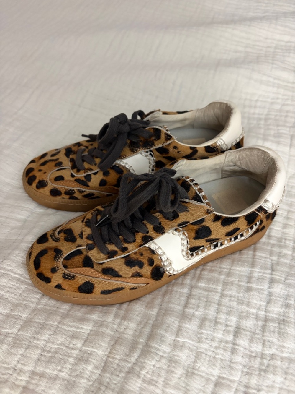 DOLCE VITA Leopard Print Sneakers with White Accents
